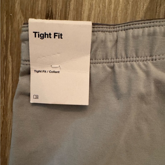 Nike Kids Light Gray Leggings with White Swoosh XL - Picture 3 of 5